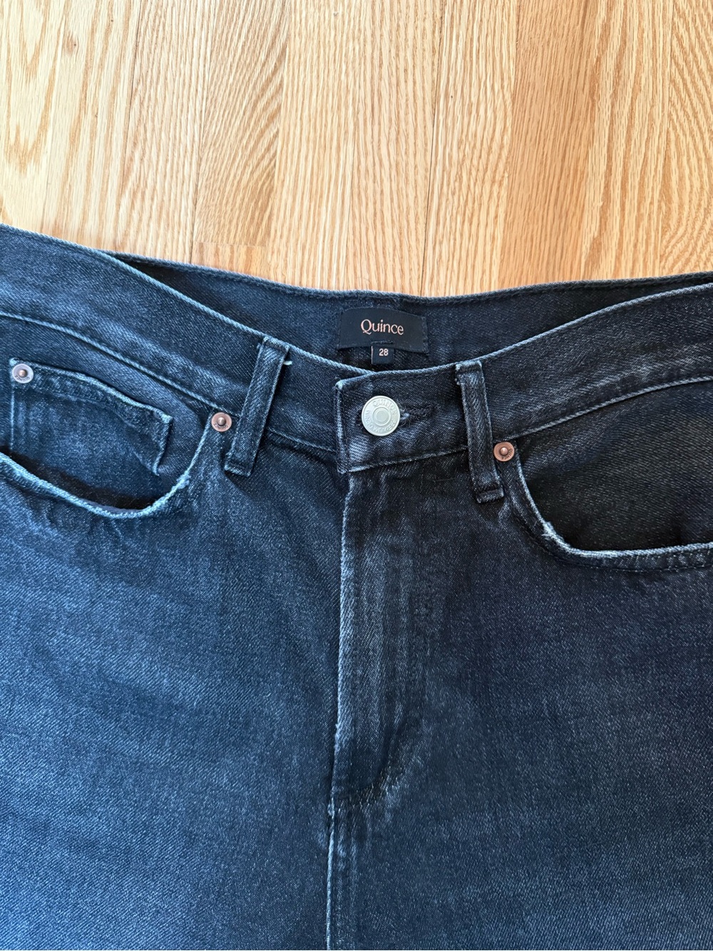 Quince Bella Rigid Straight Jeans in Graphite Black - Picture 12 of 12